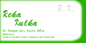 reka kulka business card